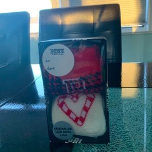 PINK Victoria’s Secret Marshmallow Crew Socks